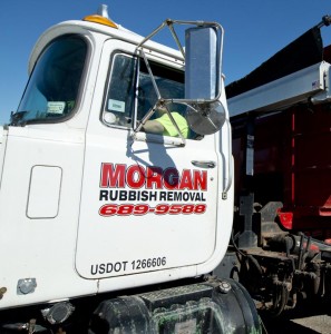 Morgan Rubbish Removal truck servicing Onondaga, Oswego, Madison, and Cayuga counties